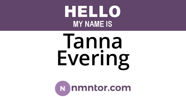 Tanna Evering