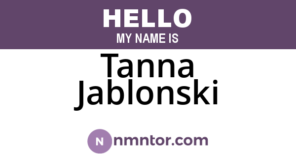 Tanna Jablonski