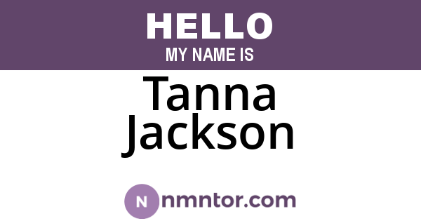 Tanna Jackson