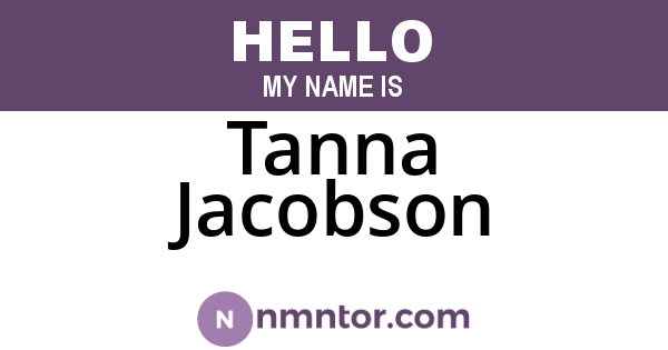 Tanna Jacobson