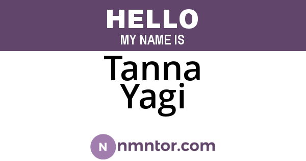 Tanna Yagi