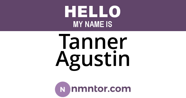 Tanner Agustin