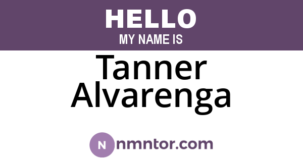 Tanner Alvarenga