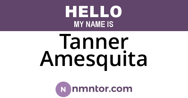 Tanner Amesquita