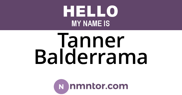 Tanner Balderrama