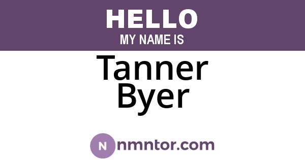 Tanner Byer