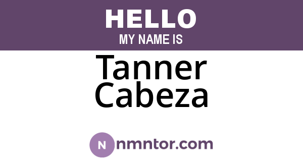 Tanner Cabeza