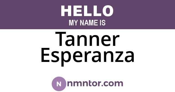 Tanner Esperanza