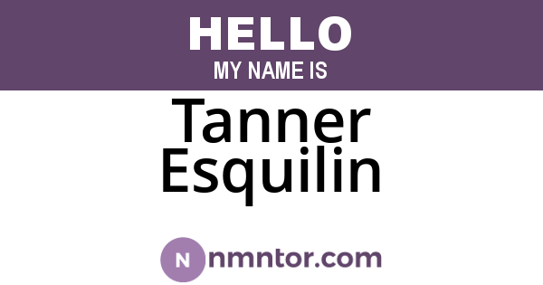 Tanner Esquilin