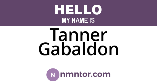 Tanner Gabaldon