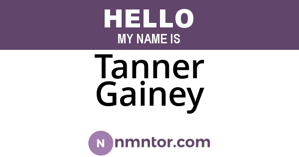 Tanner Gainey