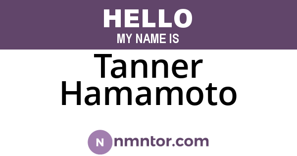 Tanner Hamamoto