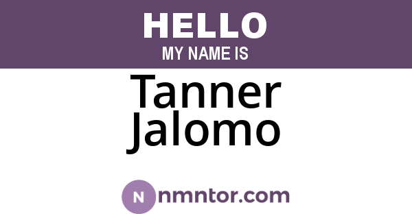Tanner Jalomo