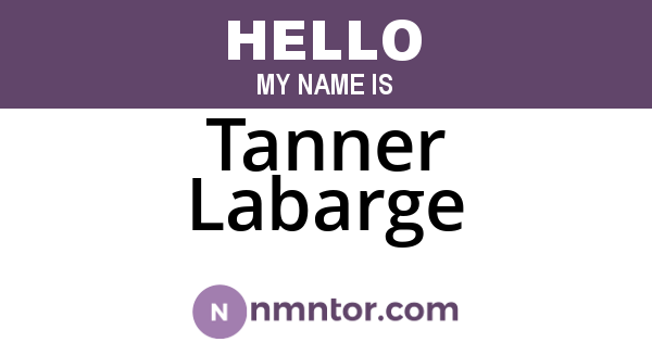 Tanner Labarge
