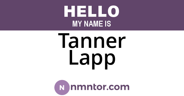 Tanner Lapp