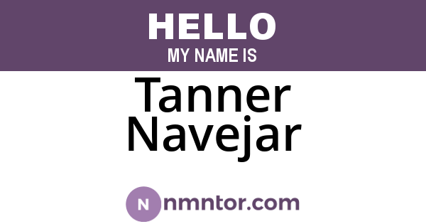 Tanner Navejar