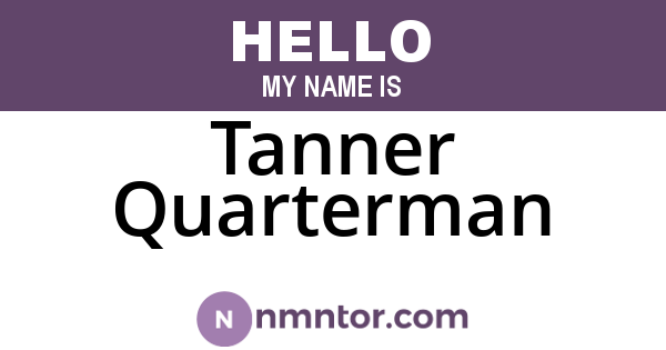 Tanner Quarterman