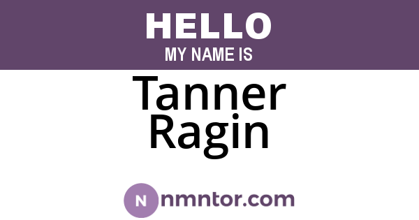 Tanner Ragin
