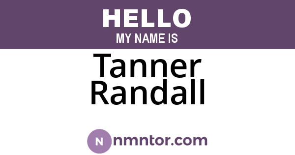 Tanner Randall