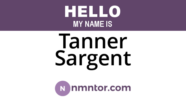 Tanner Sargent
