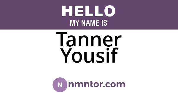 Tanner Yousif