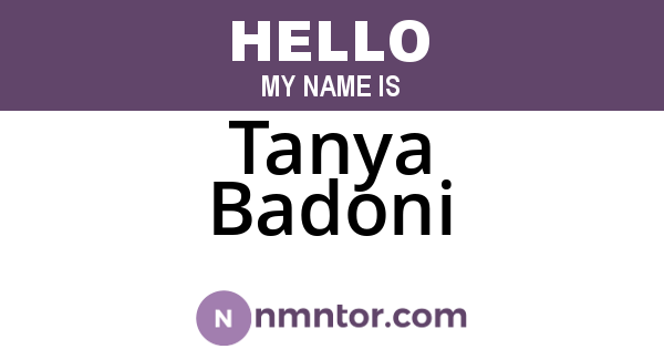 Tanya Badoni