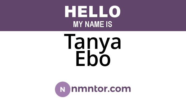 Tanya Ebo