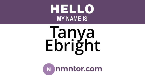Tanya Ebright