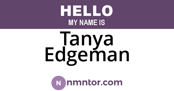 Tanya Edgeman