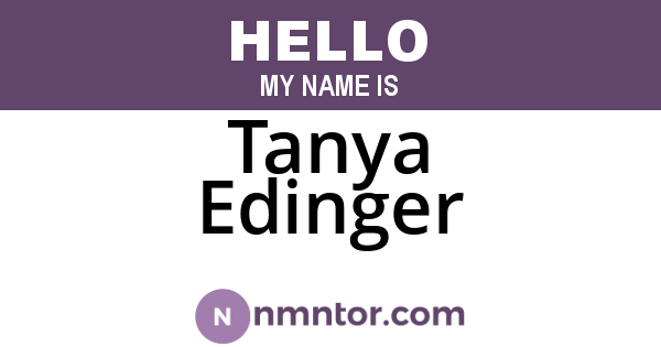 Tanya Edinger
