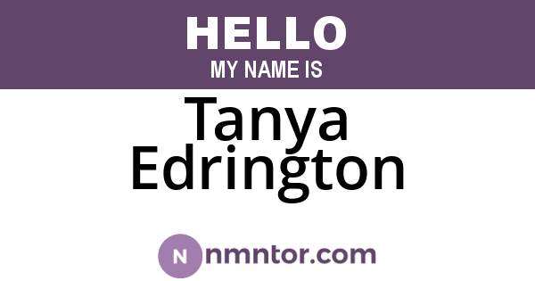 Tanya Edrington