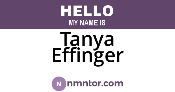 Tanya Effinger