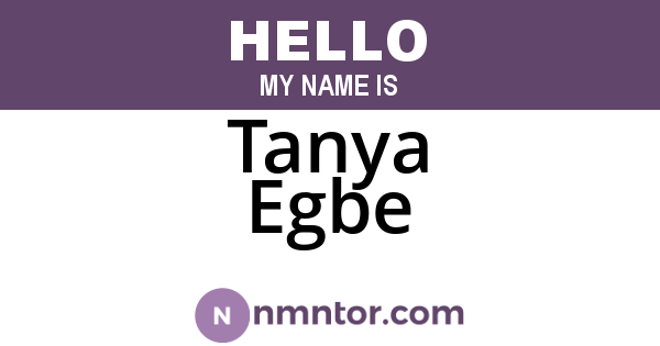 Tanya Egbe