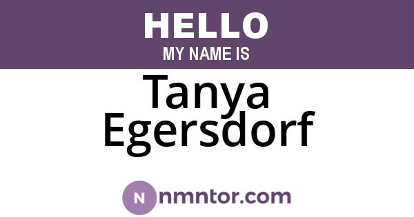 Tanya Egersdorf
