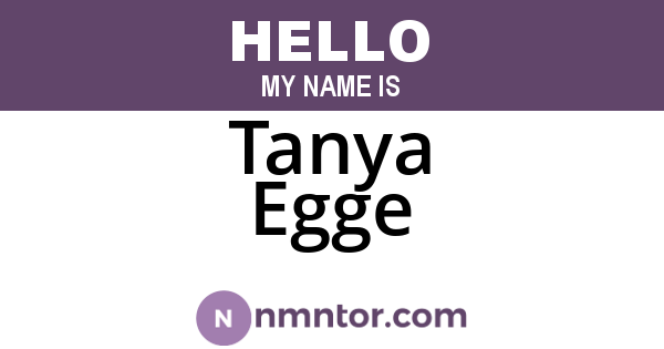 Tanya Egge
