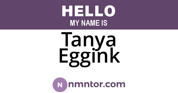 Tanya Eggink