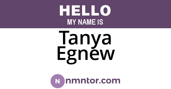 Tanya Egnew
