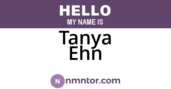 Tanya Ehn