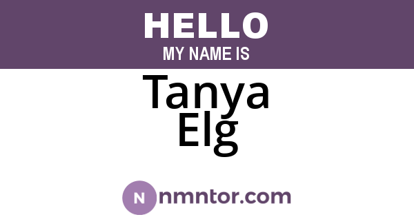 Tanya Elg