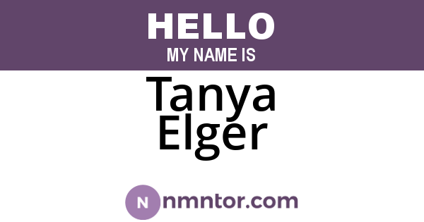 Tanya Elger