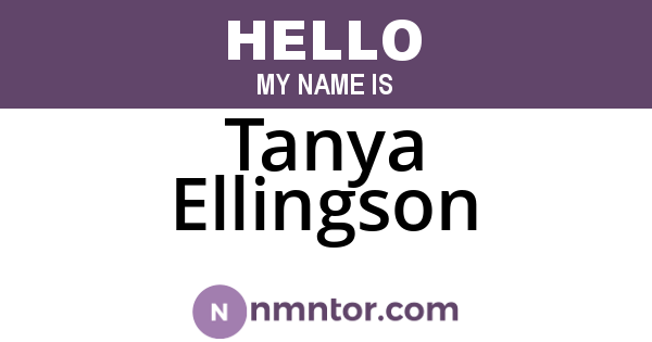 Tanya Ellingson