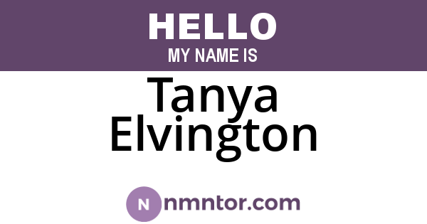 Tanya Elvington