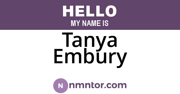 Tanya Embury