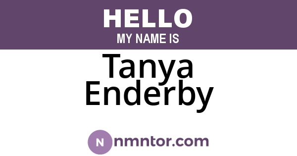 Tanya Enderby