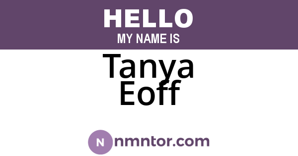 Tanya Eoff