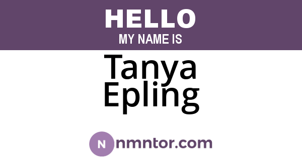 Tanya Epling