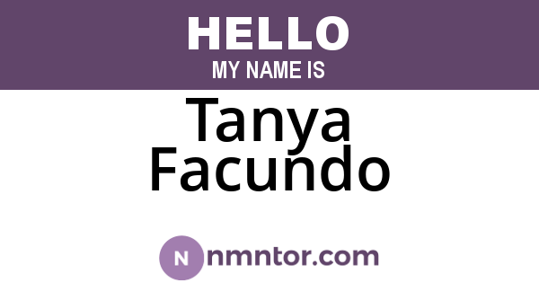 Tanya Facundo