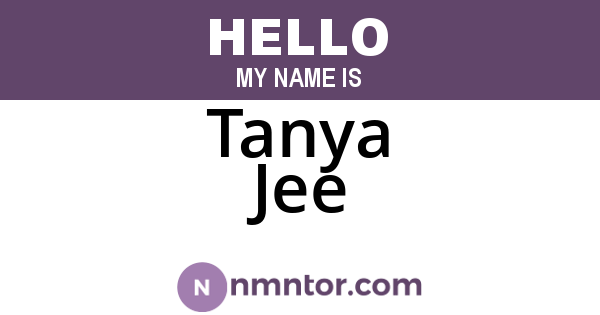 Tanya Jee