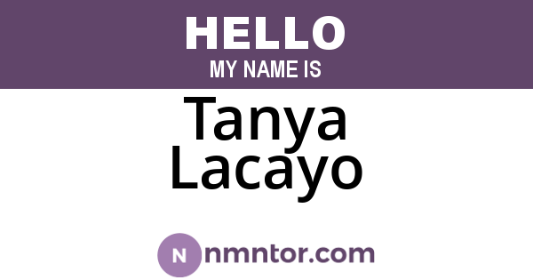 Tanya Lacayo