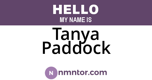 Tanya Paddock